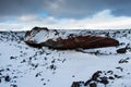 Rusty old shipwreck in Iceland Royalty Free Stock Photo