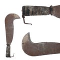 Rusty old sickle isolated Royalty Free Stock Photo