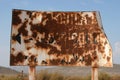 Rusty old sign