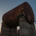 Rusty old tank in dusk, Royalty Free Stock Photo