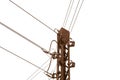 Rusty old telephone or telegraph mast Royalty Free Stock Photo