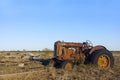 Rusty old tractor left derelict