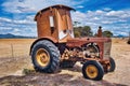 Rusty old tractor turned into folk art, Western Australia Royalty Free Stock Photo