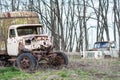 Rusty old truck on the grass Royalty Free Stock Photo