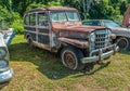 Rusty Old Willys Jeep Station Wagon