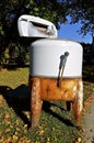 Rusty old wringer washing machine Royalty Free Stock Photo