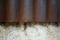 Rusty old zinc texture background Royalty Free Stock Photo