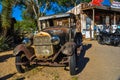 Rusty oldtimer on Route 66 in the Mojave desert Royalty Free Stock Photo