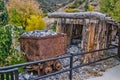 Rusty Ore Cart and Adit Royalty Free Stock Photo