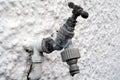 Rusty outdoor tap Royalty Free Stock Photo