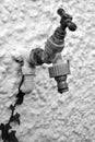 Rusty outdoor tap Royalty Free Stock Photo