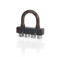 Rusty padlock with combination lock Royalty Free Stock Photo