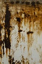 Rusty painted metal background with rust stains. Abstract background with cracked paint for your vintage grunge design Royalty Free Stock Photo