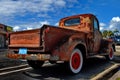 Retro Rusty Patina Antique Chevy Chevrolet pick up truck from 1946 on display in Ft Lauderdale1946 Royalty Free Stock Photo