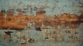 Rusty Peeling Wood Wall Background With Scratched Paint Royalty Free Stock Photo
