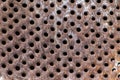 Rusty Perforated Metal Surface Royalty Free Stock Photo