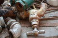 Rusty pipe fittings