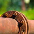 Rusty Pipeline Connection Royalty Free Stock Photo