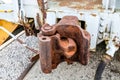 Rusty Railroad Coupling