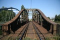Rusty railway bridge Royalty Free Stock Photo