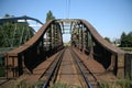 Rusty railway bridge