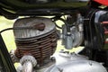 Retro motorcycle engine Royalty Free Stock Photo