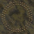 Rusty riveted metal panel with rivet joints seamless texture, detailed grungy metal. Detailed rust, dirt and scratches, realistic