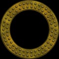 Rusty riveted metal ring with rivet joints seamless texture, detailed grungy metal. Detailed rust, dirt and scratches, realistic