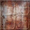 Rusty rivets plate Royalty Free Stock Photo