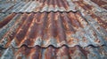 Rusty roof with metal sheet