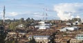 Rusty roofs of a slum in East Africa Royalty Free Stock Photo