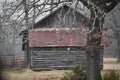 Rusty rotting old barn in Washita Arkansas