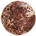 Rusty round metal plate Royalty Free Stock Photo