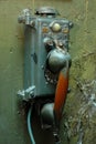 Rusty scratched ancient phone from Soviet Union submarine