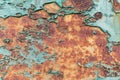 Rusty and scratched metal panel background Royalty Free Stock Photo