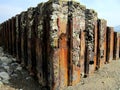 Rusty Sea Defences, Wales.