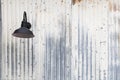 Rusty Sheet Metal and Lamp Abstract Background Texture Royalty Free Stock Photo
