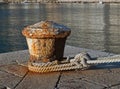 Rusty ship mooring Royalty Free Stock Photo