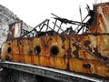 Rusty ship wreckage Royalty Free Stock Photo