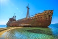 Rusty shipwreck Greece