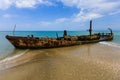 Rusty shipwreck