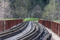 Railway bridge tracks Royalty Free Stock Photo