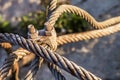 Rusty Steel Cable With Corroded Clamp Royalty Free Stock Photo