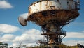 Rusty steel machinery in abandoned factory pollutes the environment generated by AI Royalty Free Stock Photo