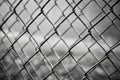 Rusty steel mesh fence Royalty Free Stock Photo