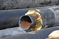 Rusty steel pipe