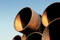 Rusty steel pipes Royalty Free Stock Photo