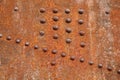 Rusty steel rivets Royalty Free Stock Photo