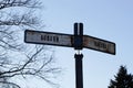 rusty still standing, legible town line sign for AUburn Oxford