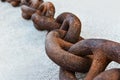 Rusty strong chain Royalty Free Stock Photo